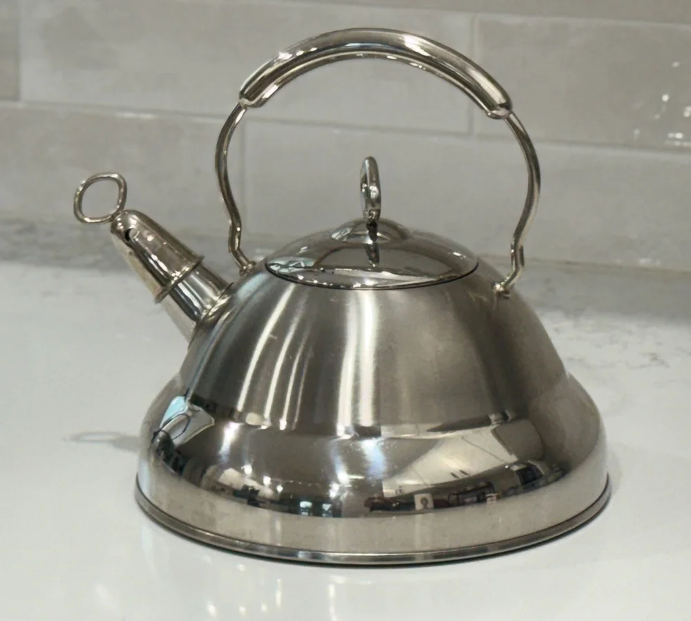 Culinary Essentials Professional Stainless Steel Whistling Tea Kettle Pot 2.8 Qt